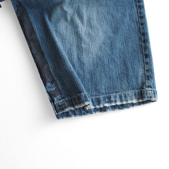 Arme Welcome to the Hood "Victory" Vintage Streetwear Denim Shorts Men's 36 RARE - Picture 5 of 12